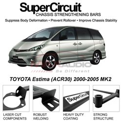 TOYOTA Estima (ACR30) 2000-2005 MK2 SUPER CIRCUIT Chassis Stablelizer Strengthening Racing Safety Strut Bars
