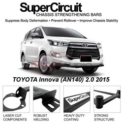 TOYOTA Innova (AN140) 2.0 2015 SUPER CIRCUIT Chassis Stablelizer Strengthening Racing Safety Strut Bars