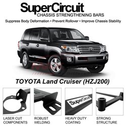 TOYOTA Land Cruiser (HZJ200) SUPER CIRCUIT Chassis Stablelizer Strengthening Racing Safety Strut Bars
