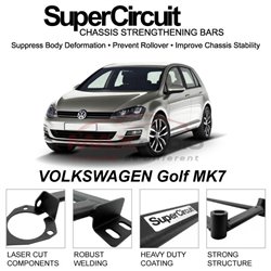 VOLKSWAGEN Golf MK7 SUPER CIRCUIT Chassis Stablelizer Strengthening Racing Safety Strut Bars 