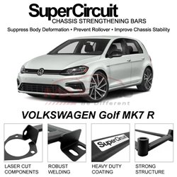VOLKSWAGEN Golf MK7 R SUPER CIRCUIT Chassis Stablelizer Strengthening Racing Safety Strut Bars