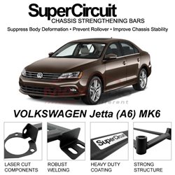 VOLKSWAGEN Jetta (A6) MK6 SUPER CIRCUIT Chassis Stablelizer Strengthening Racing Safety Strut Bars