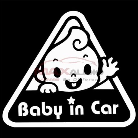 Baby In Car Japan Style Car Bumper Body Exterior Pre-cut Waterproof Personalized Styling Sticker Decal