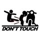 Dont Touch My Motor With Flying Kick Car Bumper Body Exterior Pre-cut Waterproof Personalized Styling Sticker Decal