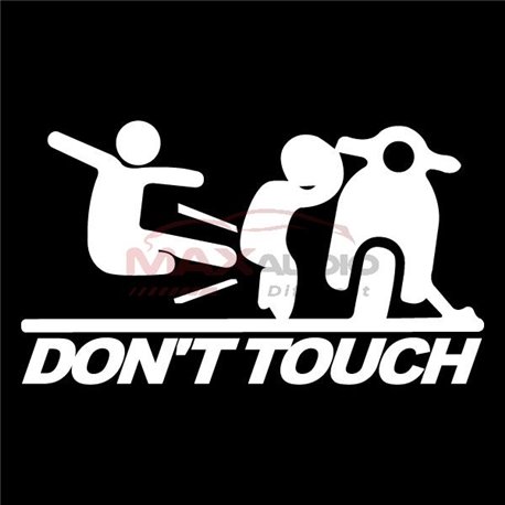 Dont Touch My Motor With Flying Kick Car Bumper Body Exterior Pre-cut Waterproof Personalized Styling Sticker Decal