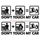 Dont Touch My Car With Flying Kick Car Bumper Body Exterior Pre-cut Waterproof Personalized Styling Sticker Decal (2pcs/Set)