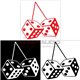 Two 2 Japan Dice Car Bumper Body Exterior Pre-cut Waterproof Personalized Styling Sticker Decal