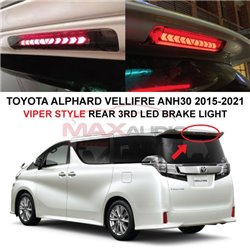TOYOTA ALPHARD VELLFIRE ANH30 2015 - 2021 Viper Style Sequential Running Signal Rear Spoiler 3rd Center LED Brake Light