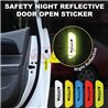 Universal Car Door Trunk Boot OPEN Safety Anti Accident Crash Warning Night Reflective 3M Stickers (4pcs)