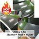 6D Gloss Black Carbon Fiber Bonnet Roof Fender Door Bumper Exterior Waterproof 3M PVC Car Sticker Vinyl Film Wrap