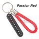 Braided Leather Rope Car Home Motor Bike Keychain Keyring with Anti Lost Phone Number Pendant Plate 