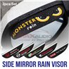 Universal Fit Car Side Rear View Mirror Soft Rubber Eyebrow Rain Visor Cover (2pcs/Set)