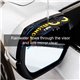 Universal Fit Car Side Rear View Mirror Soft Rubber Eyebrow Rain Visor Cover (2pcs/Set)