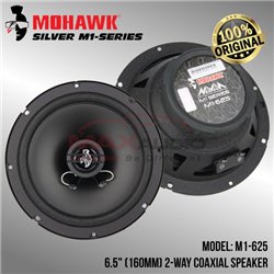 Original MOHAWK Silver M1-Series M1-625 6.5" (160mm) 65W RMS 120W Peak 2-Way Coaxial Car Audio Music Speaker System Set (Pair)