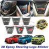PERODUA MYVI G3 2018 AXIA BEZZA JS Racing YI Premium Grade 3M Carbon Fiber Under Steering 3D Epoxy Logo Emblem Sticker