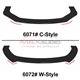 SAMURAI-LIPS 2 Tone Color Universal (C-Style/W-Style) Front Bumper ABS Diffuser Lips Skirt Guard For All Vehicle Car