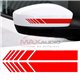 Racing Style Stripes Car Side Mirror Bumper Body Exterior Pre-cut Waterproof Styling Sticker Decal