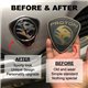 MOST PROTON 3D Tiger No Color Fade Front Rear Premium Chrome Black Carbon Fiber ABS Logo Emblem Sticker