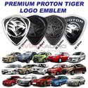 MOST PROTON 3D Tiger No Color Fade Front Rear Premium Chrome Black Carbon Fiber ABS Logo Emblem Sticker