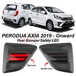 PERODUA AXIA 2019 - 2022 NIGHT RIDER Sequential Running Rear Bumper LED Light with Turn Signal (Pair)