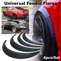 Samurai-Lips Universal PP Wide Body Flexible Diffuser Car Fender Flares Matte Black Wheel Arches Cover (4pcs/Set)