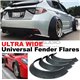 Samurai-Lips Universal PP Ultra Wide Body Flexible Diffuser Car Fender Flares Matte Black Wheel Arches Cover (2pcs/Set)