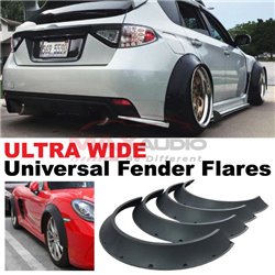 Samurai-Lips Universal PP Ultra Wide Body Flexible Diffuser Car Fender Flares Matte Black Wheel Arches Cover (2pcs/Set)