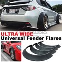 Samurai-Lips Universal PP Ultra Wide Body Flexible Diffuser Car Fender Flares Matte Black Wheel Arches Cover (2pcs/Set)