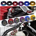 M6 JDM Style Aluminum Car Engine License Plate Fender Bumper Hex Fasteners Concave Screw Bolt with Washer (10pcs)