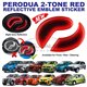 MOST PERODUA Front Rear Steering Night Reflective 3M 3D 2-Tone Red Black Epoxy Logo Emblem Sticker