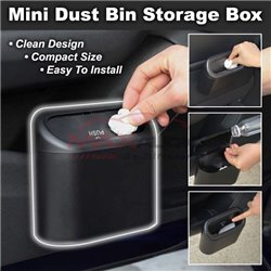 Universal Car Mini Garbage Trash Dustbin Can Universal Hanging Clear Organizer Case Storage Box