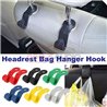 Universal Car Seat Headrest Bag Hanger Hook Fastener Hook Purse Cloth Grocery Storage Holder Clip