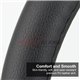 PROTON PERODUA HONDA TOYOTA Comfort Smooth Quality PU Black Leather Sport Steering Wheel Cover