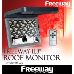FREEWAY 11.3" Wide Screen TFT Grey Color Roof Monitor w/ Dome Light