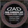 Universal 38cm DAD GARSON VIP Red Line Quality Leather Non-Slip Comfort Racing Sport Steering Wheel Cover