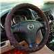 Universal 38cm DAD GARSON VIP Red Line Quality Leather Non-Slip Comfort Racing Sport Steering Wheel Cover