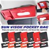 Car Sun Visor Pocket Bag Organizer Leather Tissue Pen Card Sunglasses Receipt Clip Holder PERODUA PROTON HONDA TOYOTA