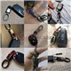 Premium Car Keychain Hook Braided PU Leather Rope Alloy Metal Buckle Key Chain Home Keyring Key Ring Remote Alarm