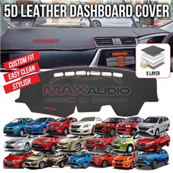 MOST BYD CHERY HONDA PERODUA PROTON TOYOTA Car Premium VIP 5D Leather Custom Made Non-Slip Anti-Glar Dashboard Cover Mat