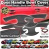PERODUA PROTON Matte Carbon Fiber Exterior Car Door Handle Bowl Cover Scratch Protector Sticker Trim Accessories