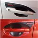 PERODUA PROTON TOYOTA 3D Carbon Fiber Red Logo Exterior Car Door Handle Bowl Cover Scratch Protector Sticker Trim