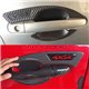 PERODUA PROTON TOYOTA 3D Carbon Fiber Red Logo Exterior Car Door Handle Bowl Cover Scratch Protector Sticker Trim