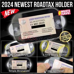 2024 Newest Malaysia JPJ Car Roadtax Road Tax Easy Install HD Premium Clear Minimalistic Acrylic Holder Cover Casing