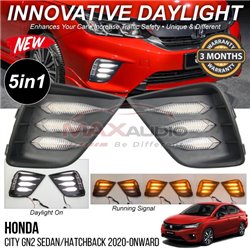 HONDA CITY GN2 Sedan/Hatchback 2020 - ONWARD 5in1 Front Bumper LED Daytime Running Light DRL w/ Sequential Turn Signal