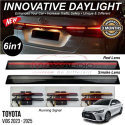 TOYOTA VIOS 2023 - 2025 6in1 Running Rear Bumper Bonnet Trunk Center Garnish Brake LED Light Bar with Welcome and Signal