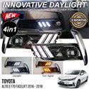 TOYOTA ALTIS E170 Facelift 2016 - 2018 4in1 Front Bumper Mustang Style LED Daytime Running Light DRL with Turn Signal