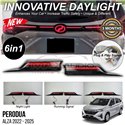 PERODUA ALZA 2022 - 2024 6in1 Running Rear Bumper Bonnet Trunk Center Garnish Brake LED Light Bar w/ Welcome and Signal