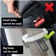 Universal 2-Way Carbon Fiber Metal Safety Seatbelt Seat Belt Car Alarm Warning Sound Stopper Buckles Lock Clip Extension