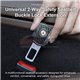 Universal 2-Way Carbon Fiber Metal Safety Seatbelt Seat Belt Car Alarm Warning Sound Stopper Buckles Lock Clip Extension