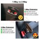 Universal 2-Way Carbon Fiber Metal Safety Seatbelt Seat Belt Car Alarm Warning Sound Stopper Buckles Lock Clip Extension